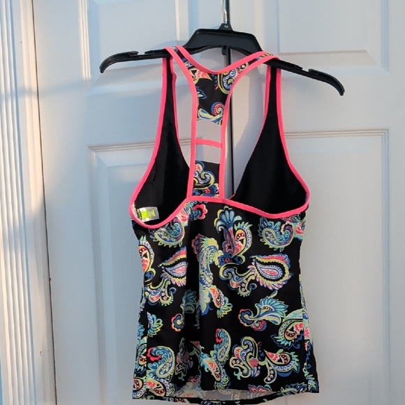 Women's Paisley Racerback Tankini Top - Picture 3 of 3